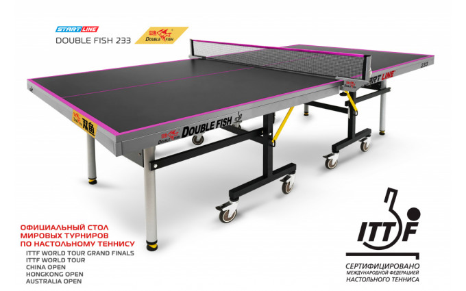 Стол теннисный Double Fish 233 черный Стол теннисный Double Fish 233 черный